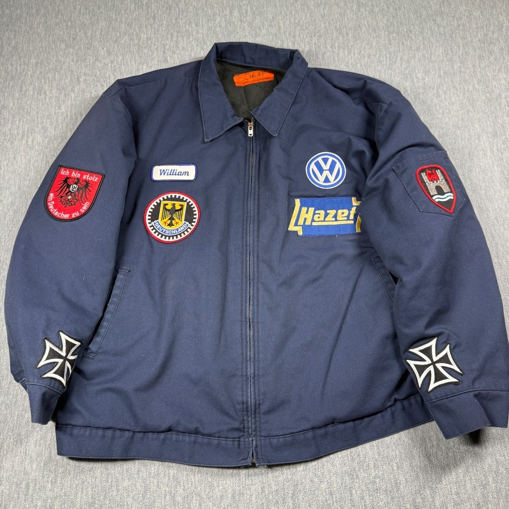 Softwear Jacket Men 3XL Blue Volkswagen Hazet Germany Patch Quilted Work Mechani